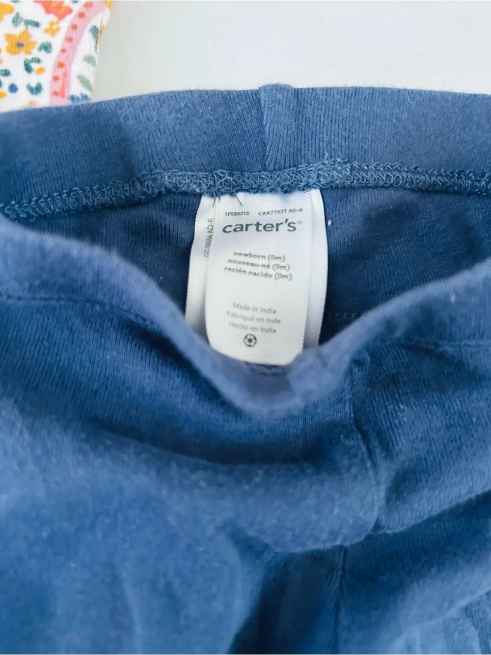 Baby Colors Newborn Tops with Carters Newborn Floral and Navy Bottoms